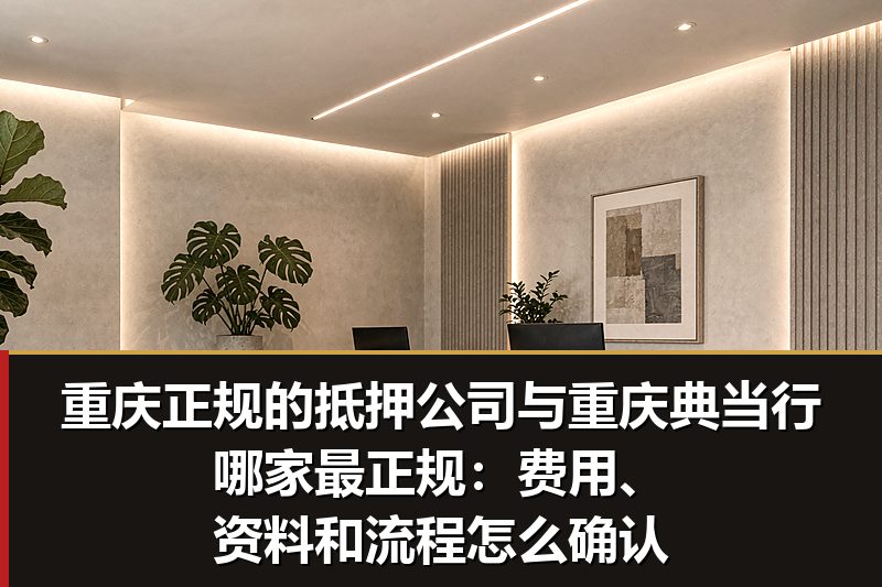 重庆正规的抵押公司与重庆典当行哪家最正规：费用、资料和流程怎么确认