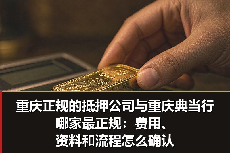 重庆正规的抵押公司与重庆典当行哪家最正规：费用、资料和流程怎么确认