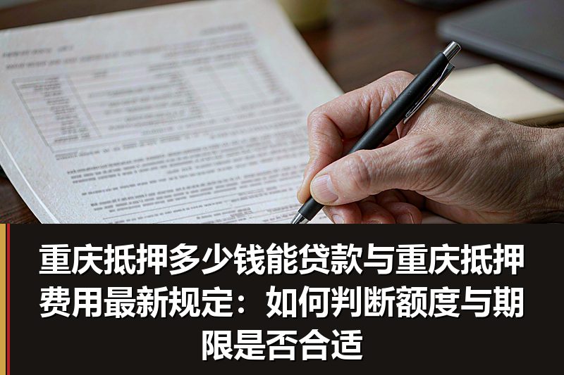 重庆抵押多少钱能贷款与重庆抵押费用最新规定:如何判断额度与期限是否合适 重庆抵押多少钱能贷款与重庆抵押费用最新规定:如何判断额度与期限是否合适