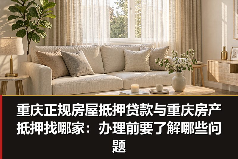 重庆正规房屋抵押贷款与重庆房产抵押找哪家:办理前要了解哪些问题 重庆正规房屋抵押贷款与重庆房产抵押找哪家:办理前要了解哪些问题