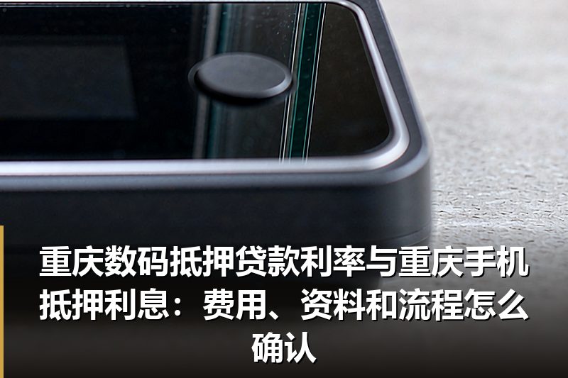 重庆数码抵押贷款利率与重庆手机抵押利息：费用、资料和流程怎么确认