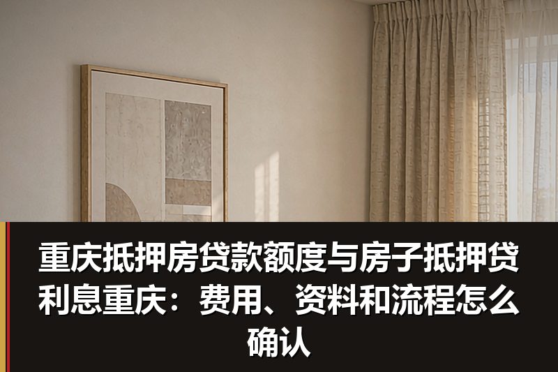 重庆抵押房贷款额度与房子抵押贷利息重庆:费用、资料和流程怎么确认 重庆抵押房贷款额度与房子抵押贷利息重庆:费用、资料和流程怎么确认