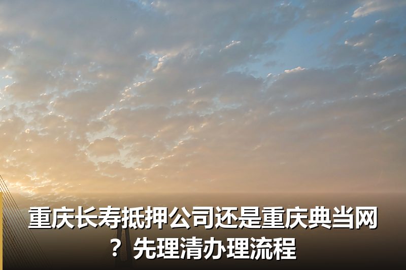 重庆长寿抵押公司还是重庆典当网？先理清办理流程