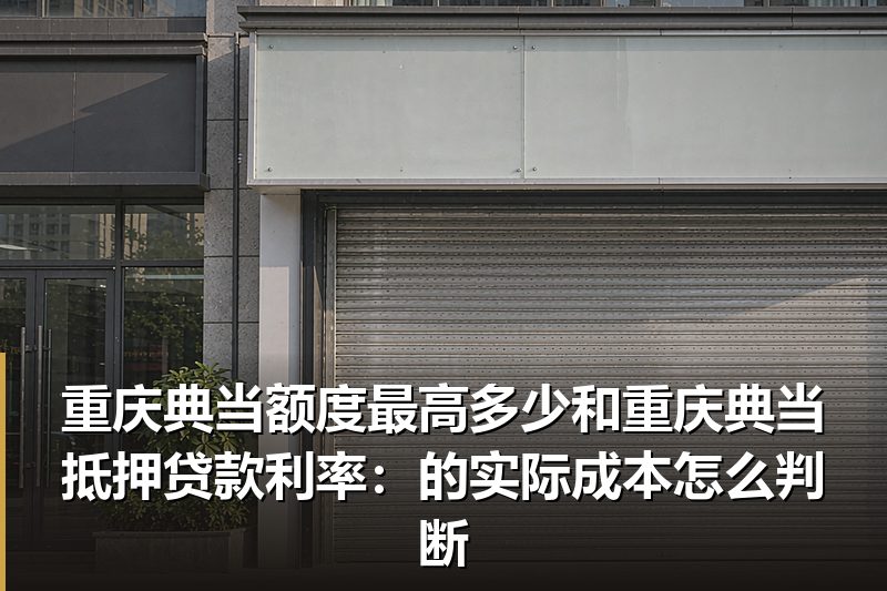 重庆典当额度最高多少和重庆典当抵押贷款利率:的实际成本怎么判断 重庆典当额度最高多少和重庆典当抵押贷款利率:的实际成本怎么判断