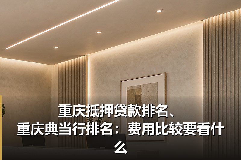 重庆抵押贷款排名、重庆典当行排名：费用比较要看什么