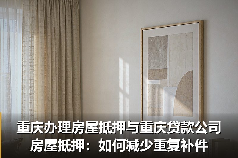 重庆办理房屋抵押与重庆贷款公司房屋抵押：如何减少重复补件